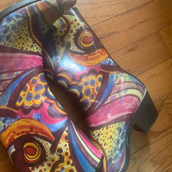 Colorful Abstract Women's Boots - Picture 2 of 5